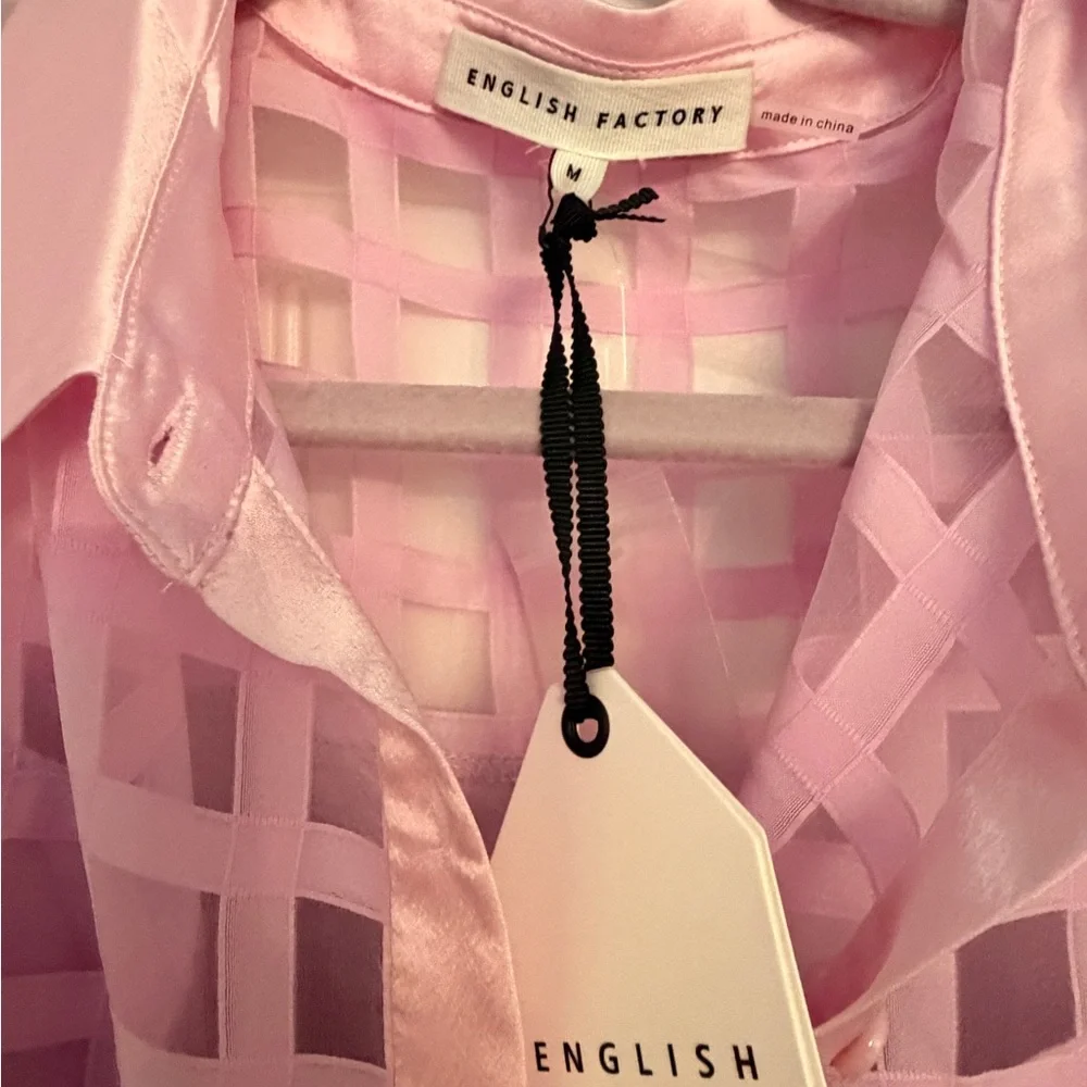 English Factory Pink Checkered Dress - Picture 2 of 3